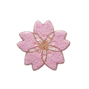 Parche bordado de cuentas hecho a mano personalizado con cuentas de semillas para chaquetas parche de apliques bordado a mano de cuentas de semillas de lujo para vestidos - Product Image 6