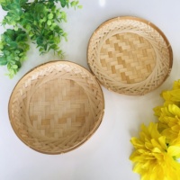 Panier de rangement carré en bambou tissé à la main bon marché mélanger les couleurs pour la décoration de la maison multifonction