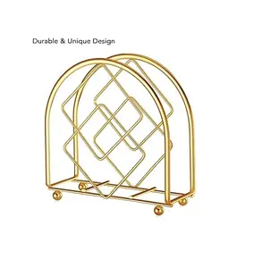 Luxueuse salle de bain boîte à mouchoirs table organisateur de serviettes hôtel distributeur de serviettes verre métal porte-serviettes pour la décoration intérieure - Product Image 1