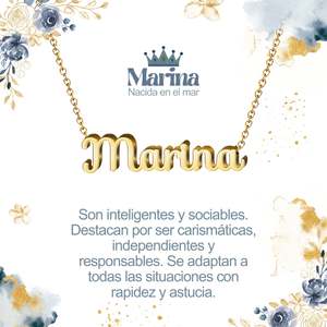 Collana pendente alla moda con collare marino Color acciaio Dorado