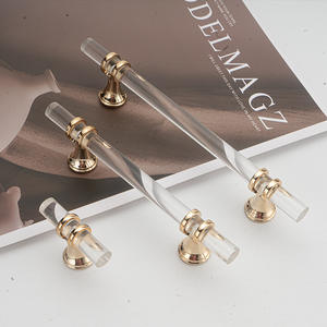 Poignées et boutons en plastique transparent modernes pour armoires de cuisine, commodes, décoration intérieure - Installation facile, hauteur personnalisable - Product Image 4