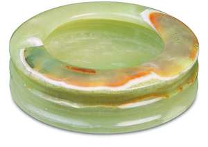 ที่เขี่ยบุหรี่หินอ่อนนิลในร่มที่เขี่ยบุหรี่รูปทรงกลมทำด้วยมือ - Product Image 5