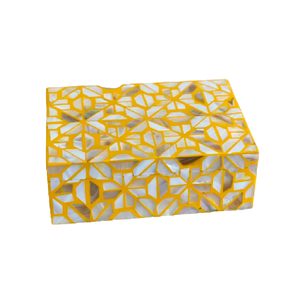 Caja de Joyería Clásica de Madera Hecha a Mano con Incrustaciones de Nácar Árabe - Duradera, Hermética y Ligera con Tapa - Product Image 1