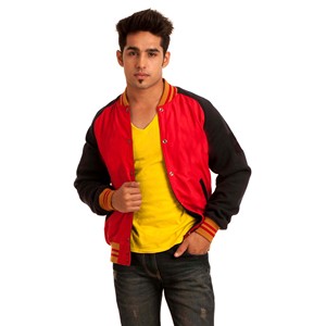 MESS SPORTS High Quality Customized Logo Design Embroidered Wool Sleeves <b>Men's</b> Baseball Varsity <b>Jacket</b> Reversible Windproof - Product Image 1