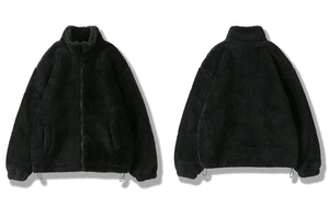Winter <b>Warm</b> Men's Fleece Jacket Hip Hop Street Wear Casual Zipper Coat Front Logo <b>Waterproof</b> Breathable High Quality - Product Image 5