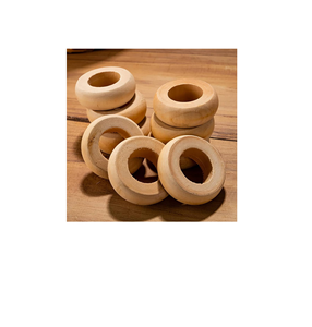 Round Circle Real Natural Acacia Wooden Napkin Ring Partyware Home <b>Wedding</b> Hotel Decorative Wooden Napkin Ring - Product Image 5