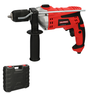 Trapano a percussione da 1050 Watt. Con velocità variabile. Include custodia per il trasporto, maniglia e guida in metallo. - Product Image 1