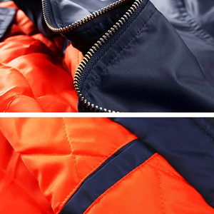 Chaqueta de bombardero informal para hombre de otoño e invierno, nuevo estilo, diseño personalizado y logotipo más chico duro de algodón con cierre de cremallera - Product Image 6