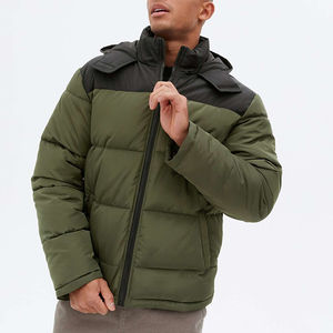 Chaqueta Bomber Acolchada de Invierno en Oferta, Chaqueta con Capucha para Hombre, Logotipo Frontal Personalizable, Impermeable, Cortavientos, Transpirable, Informal para Exteriores - Product Image 6