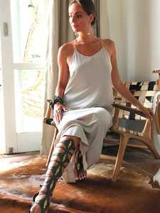 Atractivo largo nuevo estilo verano señoras cuello en V suelto sin mangas vestido de verano mujeres Boho Floral Maxi Casual largo Maxi vestido - Product Image 6