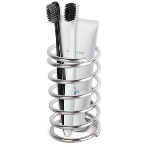 Porte-brosse à dents en métal élégant avec finition mate ajoutant de la sophistication à la décoration de la salle de bain - Product Image 5