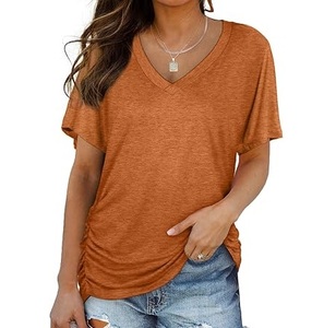 Camisetas de Hombre de la Mejor Calidad, Precio al por Mayor, Transpirables, de Secado Rápido, Ecológicas, 100% Algodón, Logotipo Personalizado, Corte Regular, Cuello en V, Bajo Precio - Product Image 1