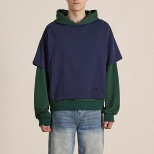 Hiver Hommes Vintage Heavy Weight 100% Cotton French Terry Print Pullover Sweatshirts à capuche personnalisés sérigraphiés pour hommes - Product Image 2