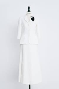 Luxury Elegant <b>Women's</b> <b>Skirts</b> Blazer Set HANI LONG <b>SKIRT</b> 73% Polyester 17% Rayon 10% Spandex Custom Labels Tags WHITEANTVietnam - Product Image 2