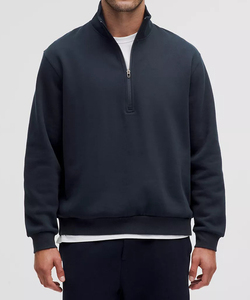 Sweat-shirt à col rond à fermeture éclair sur le côté, coupe moderne, indispensable, nouveau et unique, pour homme, streetwear d'hiver haut de gamme, respirant - Product Image 1