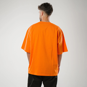 100% coton 180 GSM grande taille hommes imprimé respirant été T-Shirt surdimensionné à manches courtes col rond extérieur décontracté longue longueur - Product Image 4