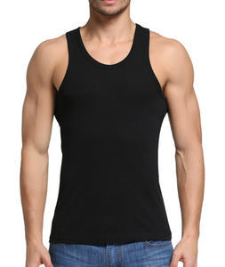 Camiseta sin mangas con estampado personalizado de alta calidad para hombre, ropa de calle deportiva para gimnasio, camiseta sin mangas de algodón 100% acanalada para hombre de - Product Image 3