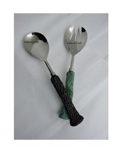 Juego de Herramientas para servir ensaladas, utensilios de cocina de acero inoxidable, cuchara, tenedor, cubiertos de plata, precio asequible - Product Image 6