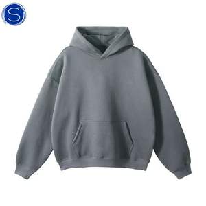 Hoodies pour hommes en tissu denim avec impression par transfert de chaleur - Product Image 4