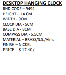 Phong Cách Cổ Trang Trí Đồng Hồ Bằng Đồng Kim Loại Mạ Với Đồng Tone Kết Thúc Cảm Ứng Cổ Điển Cho Bàn Kệ Lối - Product Image 2