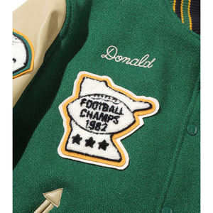 Nouveau design veste d'hiver universitaire à la mode patchs en chenille personnalisés veste de baseball bombardier Letterman College - Product Image 4