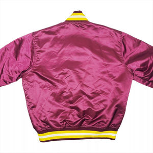 Chaqueta de Béisbol Estilo Letterman, Chaqueta Varsity Informal para Hombre, Totalmente Blanca, Satén - Product Image 3