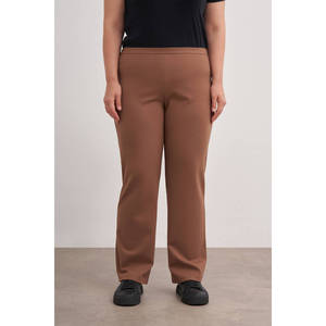 <b>Wool</b> Knitted High Waist Straight Leg Trousers-Loose Fit Casual Winter <b>Pants</b> - Product Image 2