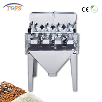 Peseuse linéaire entièrement automatique à 4 têtes de haute qualité pour l'emballage de poudres alimentaires, granulés, sacs et films.
