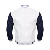 Veste universitaire personnalisée avec broderie de logo, manches en cuir, veste universitaire en laine, veste de baseball pour hommes
