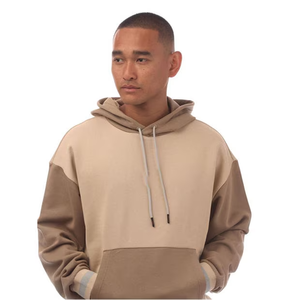 Pull à capuche unisexe à logo personnalisé, sweat à capuche en polaire surdimensionné décontracté pour hommes de couleur unie sans fermeture éclair Streetwear poches à capuche - Product Image 3