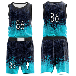Ensemble de vêtements de sport de basketball unisexe personnalisé, à séchage rapide, respirant, en maille de polyester, réversible, tailles XS à XL, uniformes imprimés - Product Image 5
