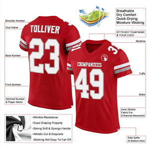 Camiseta de Fútbol Americano Cómoda con Logotipo Bordado Sublimado, Camisetas y Pantalones Cortos Estampados, Equipación de Fútbol Elegante - Product Image 2