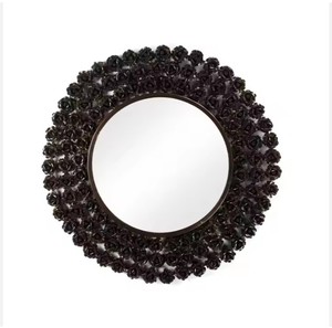 <b>Wall</b> Mirror Round Shape with Floral Design <b>for</b> Bathroom & Hotel - Product Image 6