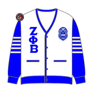 Zeta Phi Beta Finer Embroidery Women Acrylic Cardigans | ZOB Sorority Embroidered Ladies Custom Style Cardigan <b>Sweater</b> - Product Image 6