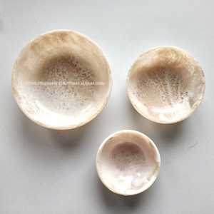 Cuencos de resina ecológicos modernos minimalistas, plato de fruta marrón negro pulido mate para comida, adornos decorativos para cartón - Product Image 1