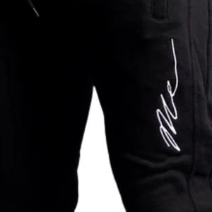 Pantalons de jogging pour hommes avec design patchwork, en molleton français, décontractés, streetwear, taille élastique, pantalons d'entraînement - Product Image 5