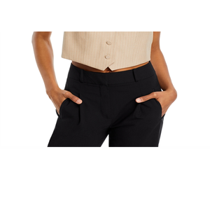 Gilet Corto da Donna Wayf Frances Beige, Casual con Decorazione a Bottoni e Chiusura a Cerniera, in Tela e Tessuto Intrecciato per Completi - Product Image 3