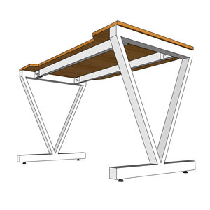 โต๊ะเกมมิ่ง 70x120 ซม. โดย GBamboo ขาแบบตัววี (พลาสติกและไม้) - Product Image 5