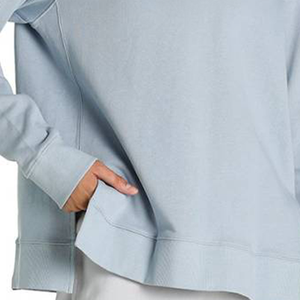 Sweat-shirt en polaire à manches longues pour femmes Logo personnalisé col rond haut en crochet en tricot Design brodé Streetwear solide pour l'hiver - Product Image 5