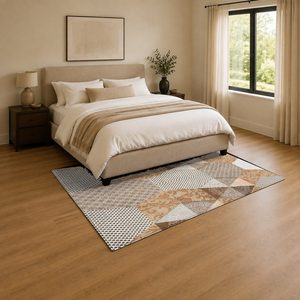 RUGS DEPOT LXDP-0866 Wholesale Terracotta Gold Modern Vintage Digital Printed Machine Washable Chenille Area Rug Non <b>Slip</b> - Product Image 3