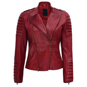 Veste en cuir pour femme, collection hiver 2026, grande taille, personnalisable, respirante, écologique, haute qualité, directement de l'usine - Product Image 2