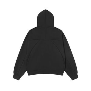 Venta al por mayor de invierno de impresión digital Clean Fit cremallera Sudadera con capucha de alta calidad 100% algodón 400gsm Casual Regular Fit Unisex Sudadera con capucha - Product Image 3