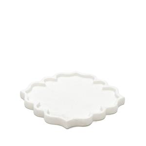 Exportation de qualité marbre blanc moghol Design plateau de service pour la mise en table de luxe et de l'expérience de salle à manger de fournisseur indien - Product Image 2