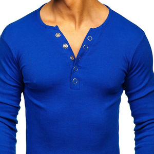 Camiseta de manga larga para hombre con estampado de logotipo personalizado 2024, ropa de calle de alta calidad con patrón sólido - Product Image 5