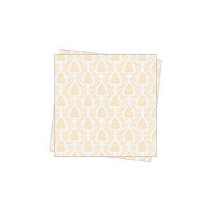 White 40x40cm Nantes <b>Gold</b> Print Napkins Air Soft Dry-<b>Tissue</b> 300pcs B2B - Product Image 1