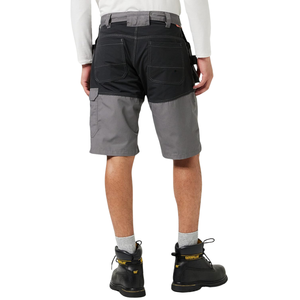 Grey <b>Black</b> High Visibility Reflective Tool Pocket Unisex <b>Work</b> <b>Shorts</b> Durable Multi Pocket Cargo Construction Industrial Workwear - Product Image 2