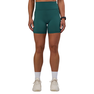 Shorts de sport pour femmes à taille haute, couleur unie, respirants, tricotés, pour la gym, le fitness, la course et le yoga - Product Image 2