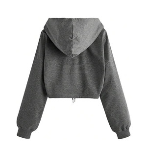 Gran oferta, Top corto de calidad superior, sudaderas con capucha, ropa de invierno informal hecha en fábrica a precio mayorista, cuello con capucha - Product Image 2