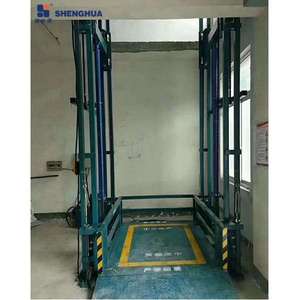 Shenghua SJD Elektrikli Hidrolik Çelik Yük Asansörü Kılavuz Rayları 5.5-7.5kW Motor 2m*1.5m Tabla Depo Asma Kat Yükleme İçin - Product Image 2