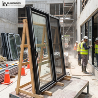 Fenêtre coulissante en alliage d'aluminium sur mesure, double vitrage trempé, insonorisée, à rupture de pont thermique pour villa et maison résidentielle